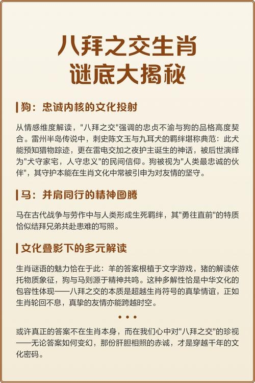 八拜之交与生肖之约—揭秘生肖间的深厚情谊插图