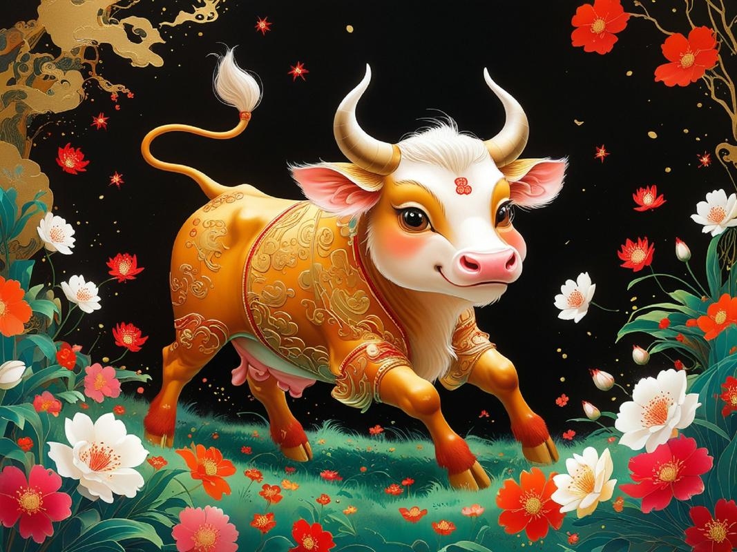 朝气蓬勃的生肖插图