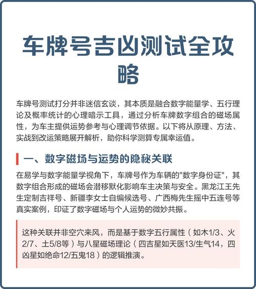 车牌测试吉凶指南插图