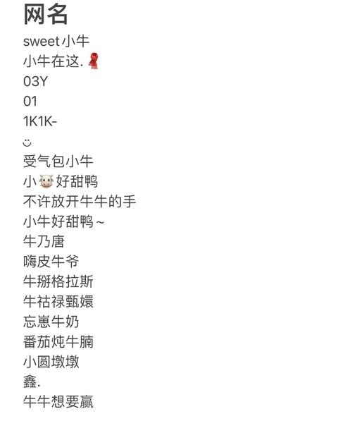 带牛字的网名创意与文化解析插图