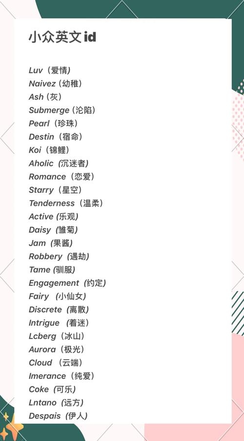 独特的微信名字英文，探索个性与风格的微信名字插图