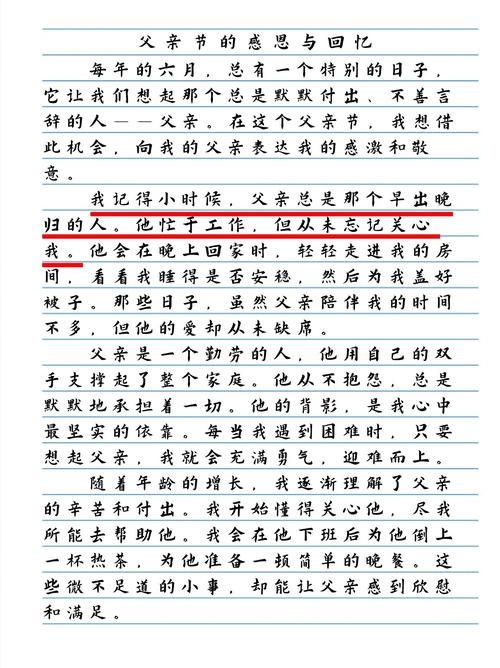 父亲的节日，记叙与感悟插图