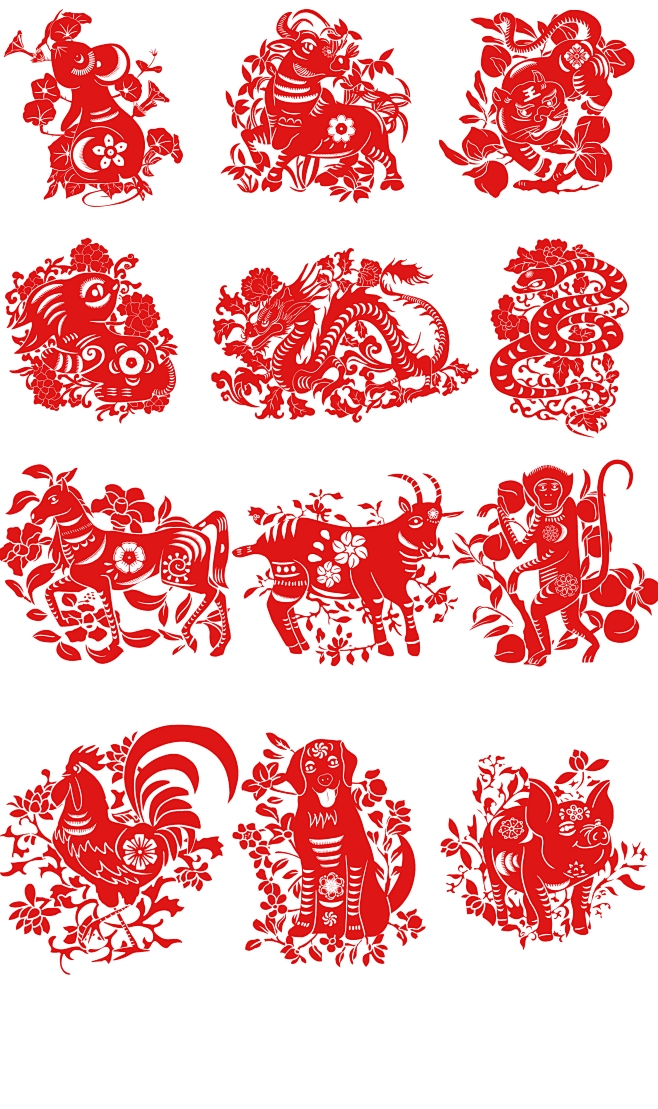 放荡不羁的生肖动物插图