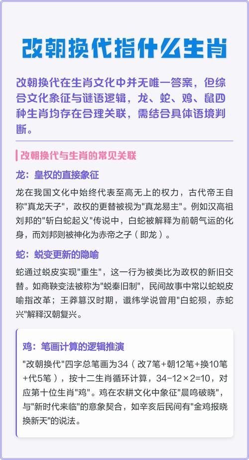 改朝换代与生肖之谜插图