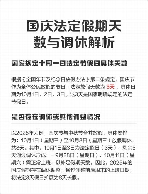 国庆法定假日天数解析插图 国庆法定假日天数解析插图