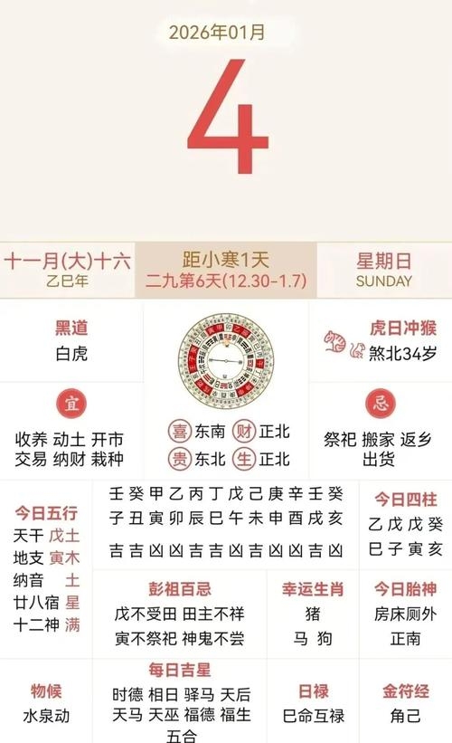 黄历解读,2022年1月4日插图 黄历解读,2022年1月4日插图