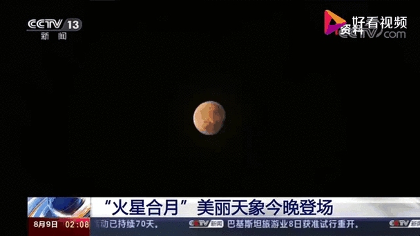 今晚精彩上演，火星合月天文奇观插图