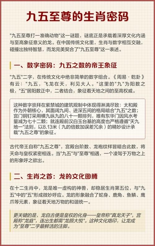 九五至尊与生肖之谜插图