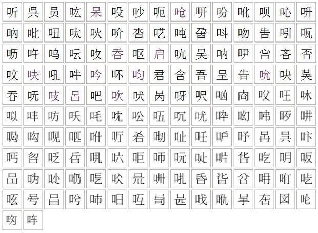 口字旁的字有哪些字?插图 口字旁的字有哪些字?插图