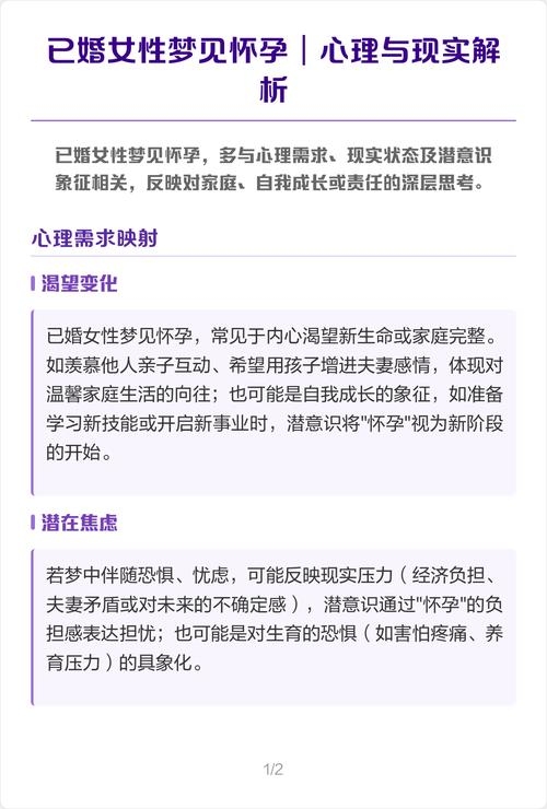 梦到妻子怀孕，梦境背后的深层含义与心理解析插图