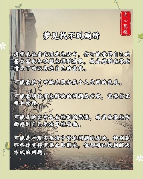 梦见马桶堵了，生活中的隐喻与心理解析插图