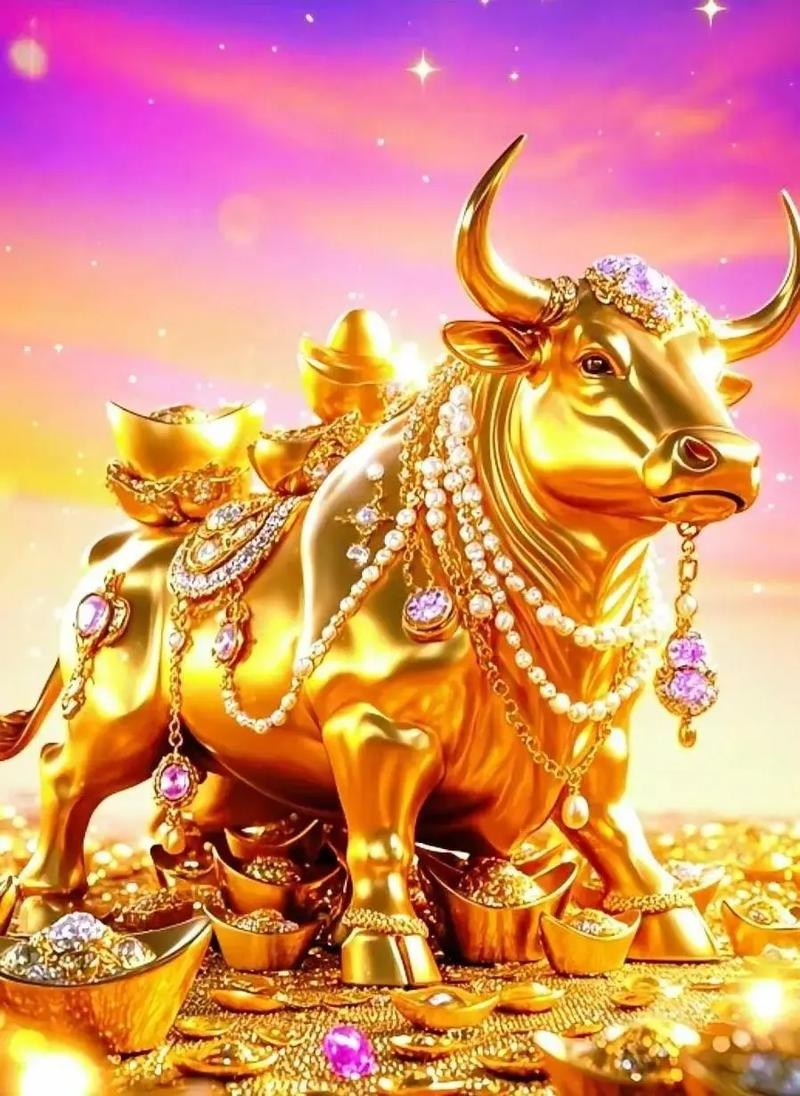 梦境牛群预示好运，财富有盼；职场、生意需谨慎。插图