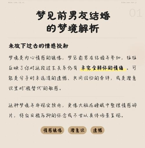梦见前男友结婚，梦境背后的情感解析与自我反思插图