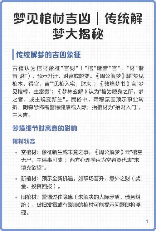 梦见棺材的征兆解析插图 梦见棺材的征兆解析插图