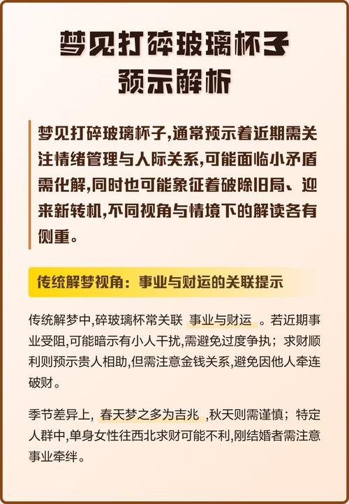 梦见玻璃杯碎了，梦境背后的深层含义与心理解析插图