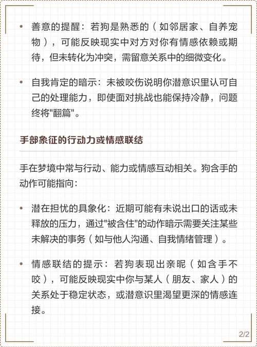 梦见狗咬手指，潜意识中的警示与自我反思插图