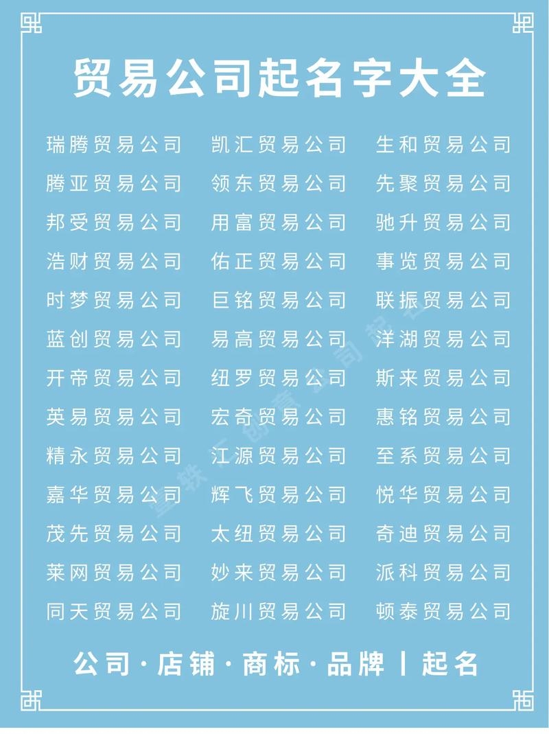 贸易公司取名宝典插图