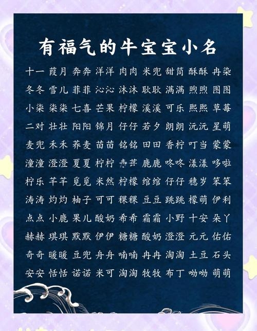 牛年宝宝小名洋气，时尚与传统的完美结合插图