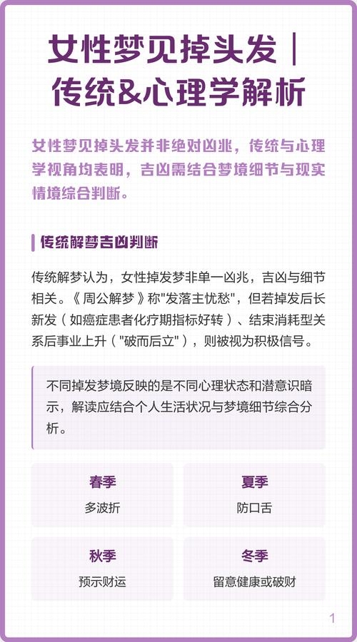 女人梦见掉头发的深层心理解析插图