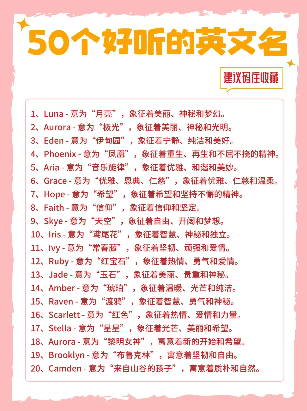 女生好听罕见英文名推荐插图