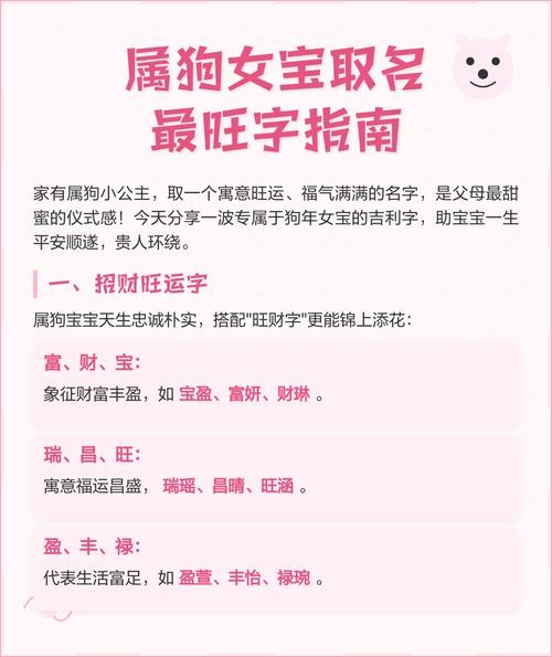 女孩名字大全 2018年属狗的美丽名字插图