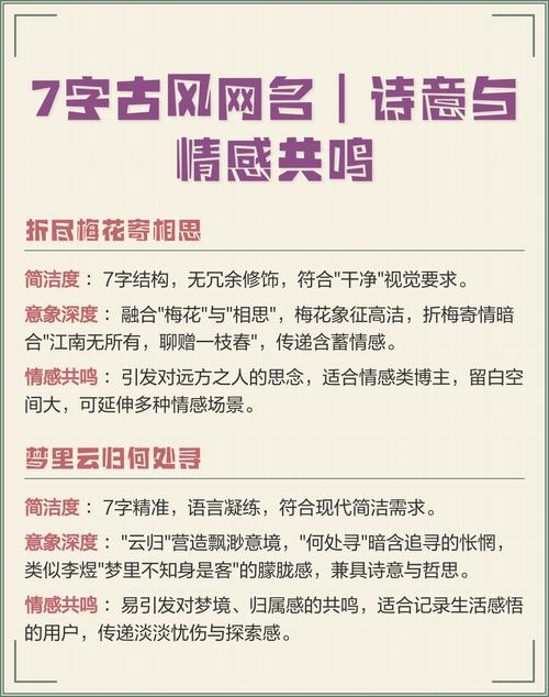 七个字网名，诗意与情感的交织插图