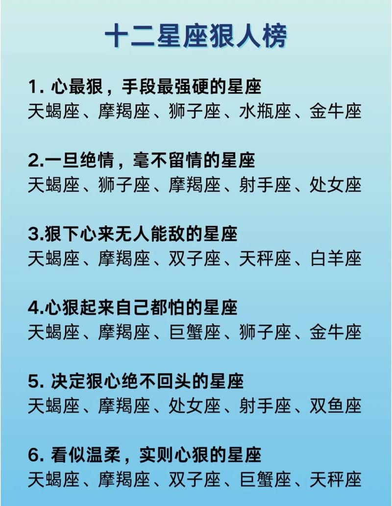 十二星座中谁最具杀气插图 十二星座中谁最具杀气插图