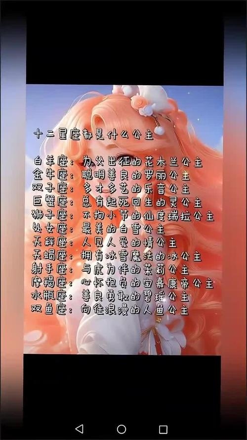 十二星座公主名字大揭秘插图 十二星座公主名字大揭秘插图