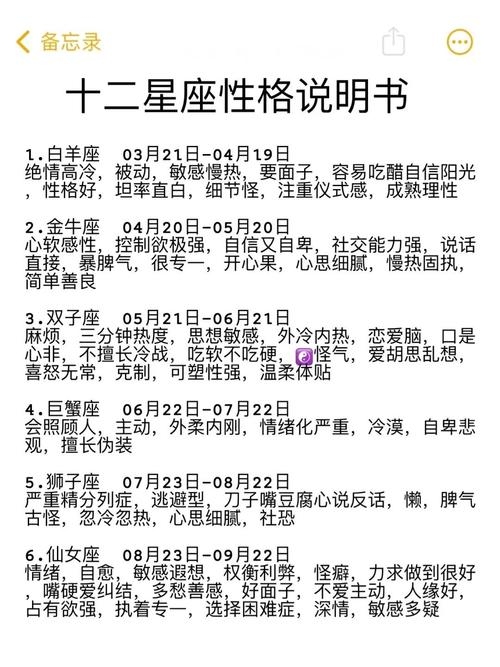 十二星座的性格与命运解析插图