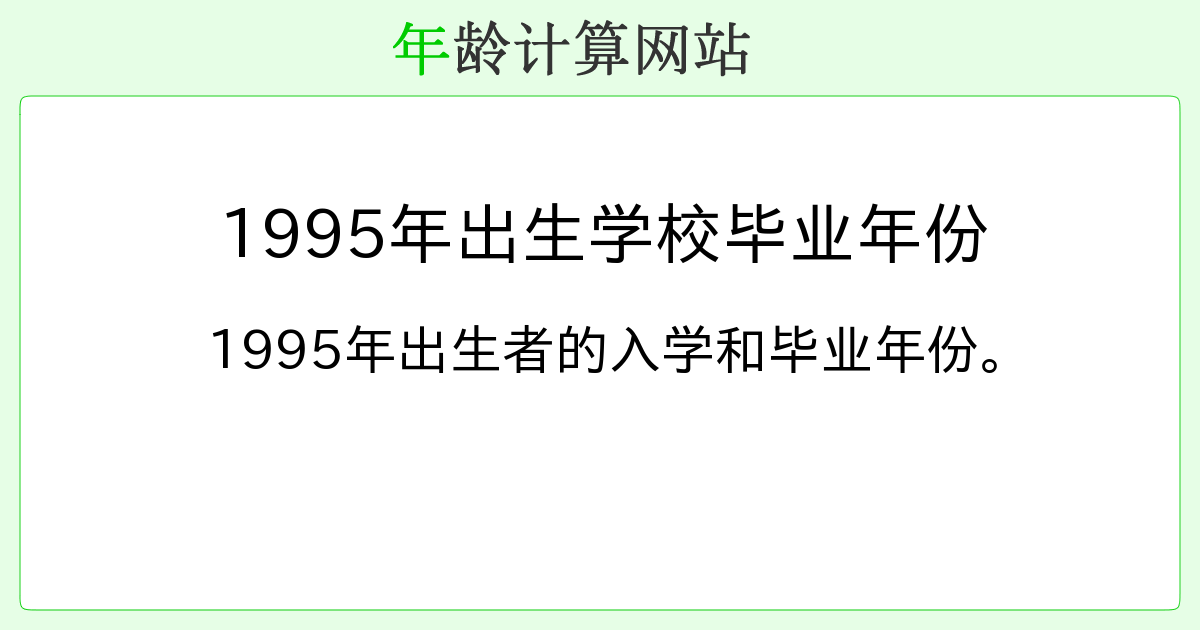 时光荏苒,回首1995年的我们如今多大?插图 时光荏苒,回首1995年的我们如今多大?插图