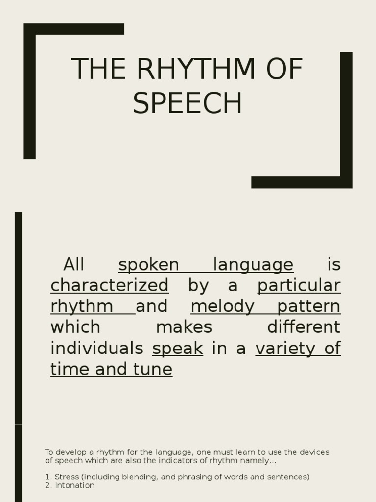 The Rhythm and Melody of Speech插图