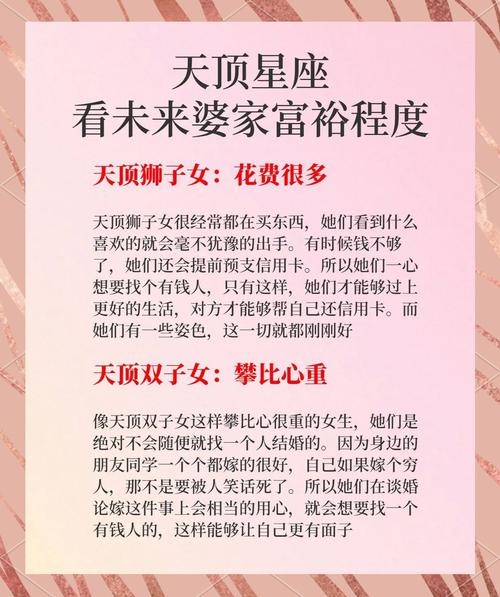 天顶星座,揭秘哪些星座配偶易有钱插图 天顶星座,揭秘哪些星座配偶易有钱插图