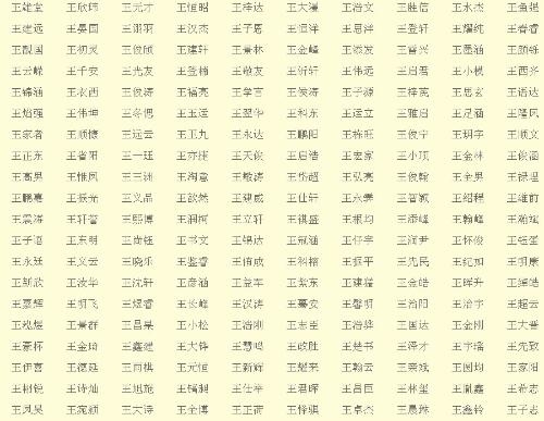 王姓男孩名字大全插图