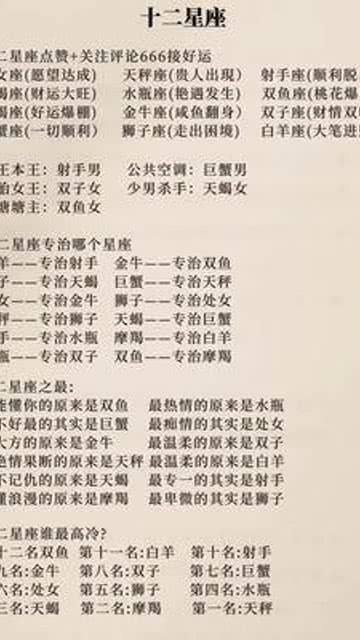 陶白白视角下的十二星座深度解析插图