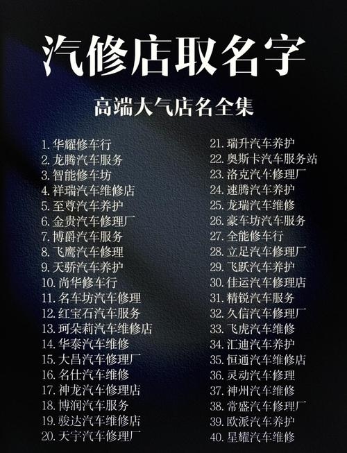 汽车修理厂名字集锦插图