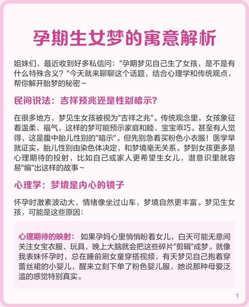 孕妇梦见生女孩，吉祥预兆！插图