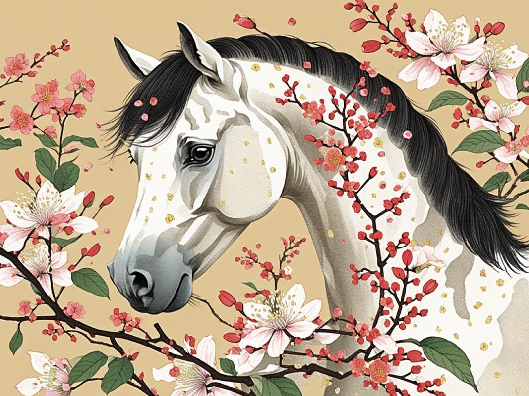 眉飞色舞，生肖马演绎活力四溢的喜悦之态插图