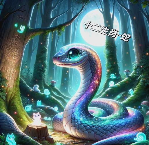 西湖明月，生肖蛇的神秘象征插图