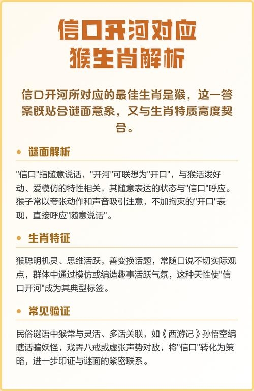 信口开河探生肖插图