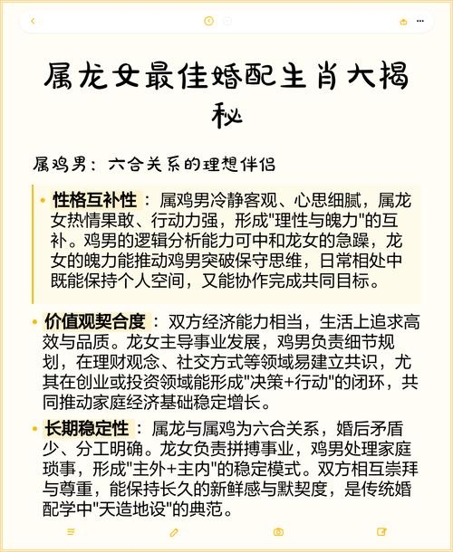 属龙女的最佳配对属相插图