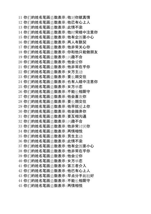 姓名笔画测缘分,揭秘两人情感联系!插图 姓名笔画测缘分,揭秘两人情感联系!插图