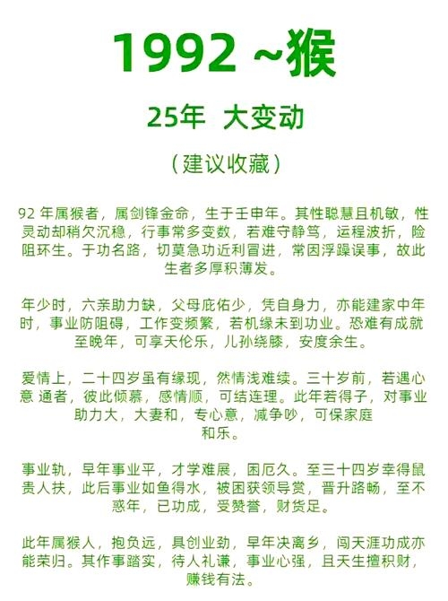 猴年出生的人命运关键词文章插图
