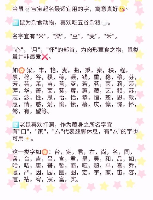 鼠年女宝宝取名的美好建议插图