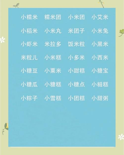 鼠年宝宝的小名—带米字的可爱昵称插图