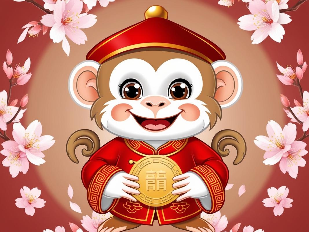 猴年吉祥物，灵动萌趣，喜迎新春插图