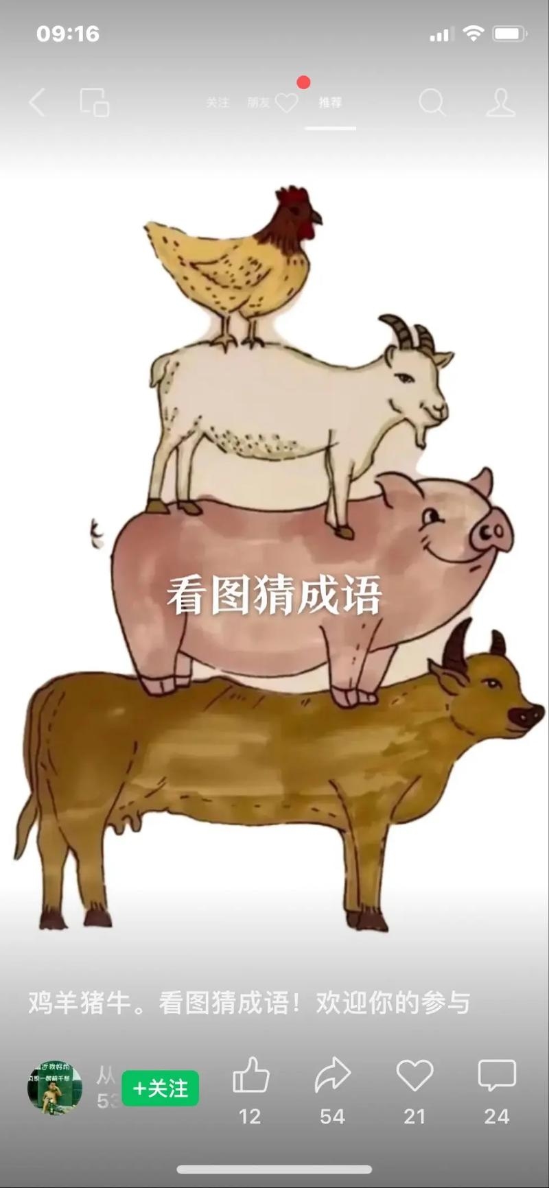 喜气洋洋，谜底生肖羊/鸡插图