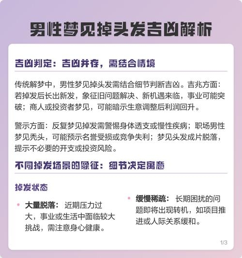 男人梦见自己掉头发的深层含义插图