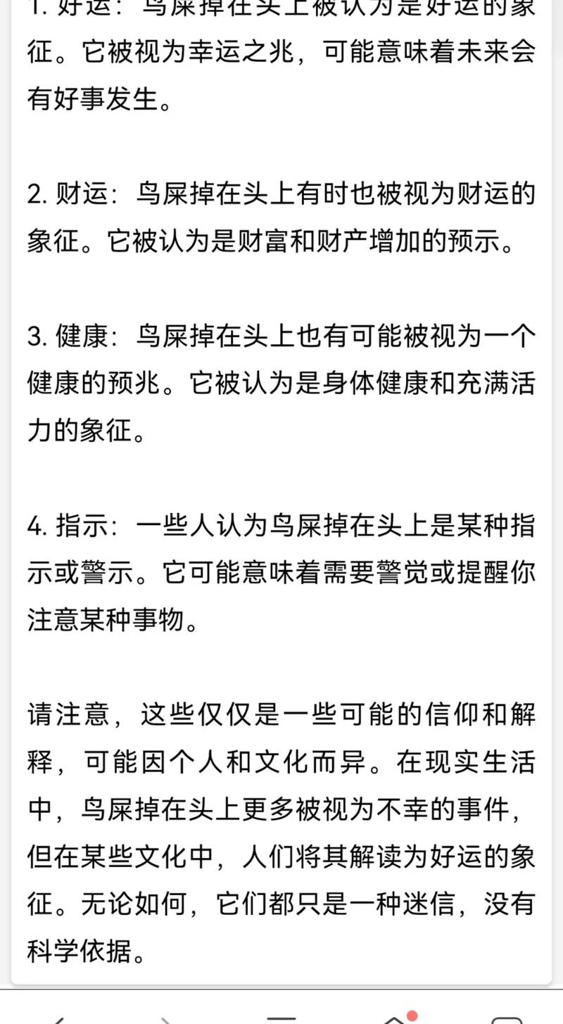 鸟屎掉身上有什么预兆插图