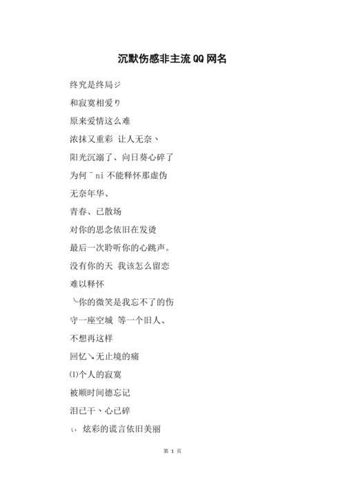 伤心的QQ名，让沉默成为情绪的催化剂插图