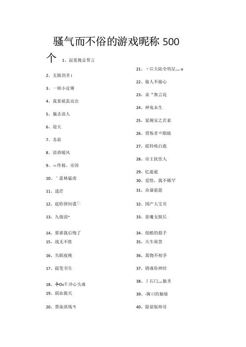 探索非主流游戏名的个性魅力与创意无限插图